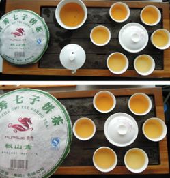 普秀2007年生茶系列开汤鉴赏